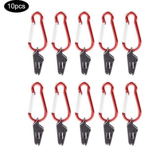 -Pince crocodile coupe-vent pour tente, boucle antidéte, auvent, bâche, clip fixe, accessoires de tente de camping (1/5)
