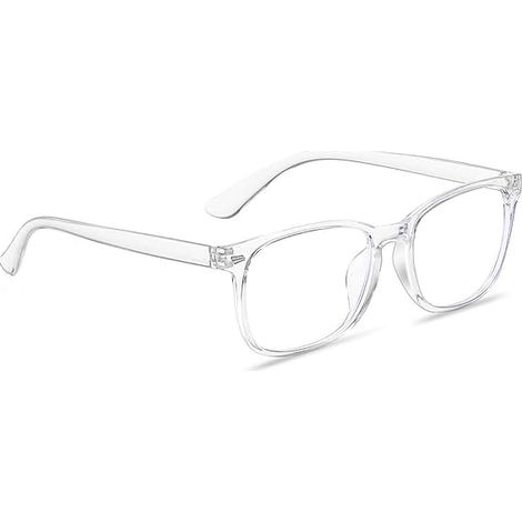 Lunettes anti - lumière bleue - jeux, ordinateur, lecture, écriture, Couture - cadre transparent unisexe - soulage la fatigue oculaire (1/5)