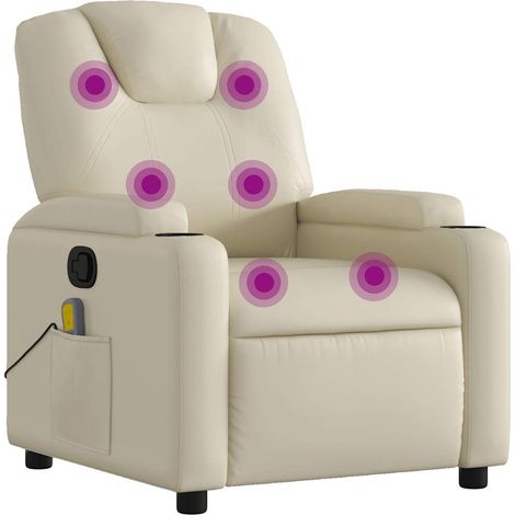 Maison Exclusive - Massagesessel Creme Kunstleder