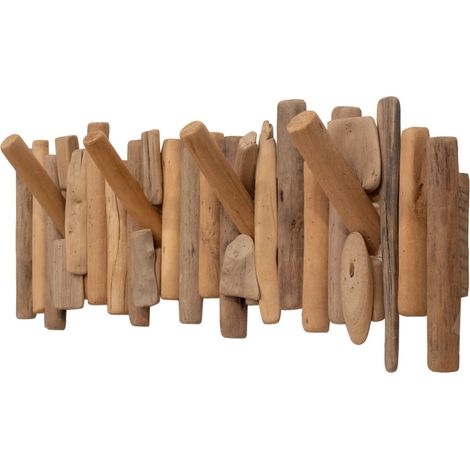 Appendiabiti da parete con 4 pomelli per la decorazione e l'organizzazione della casa, stile naturale e funzionalità