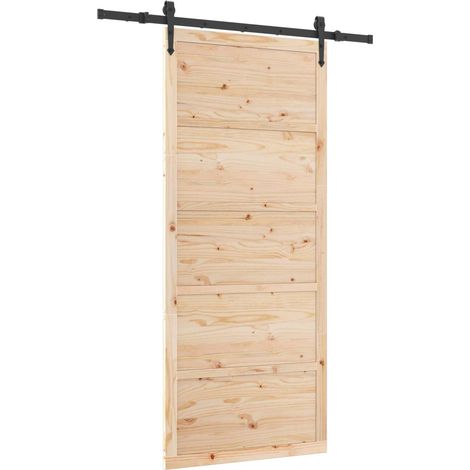 Maison Exclusive - Schiebetür Natur 80 x 208 cm Massives Kiefernh