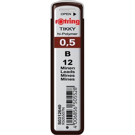 Mine per matita Rotring Tikky 0,5 mm B S0312640 (1/2)