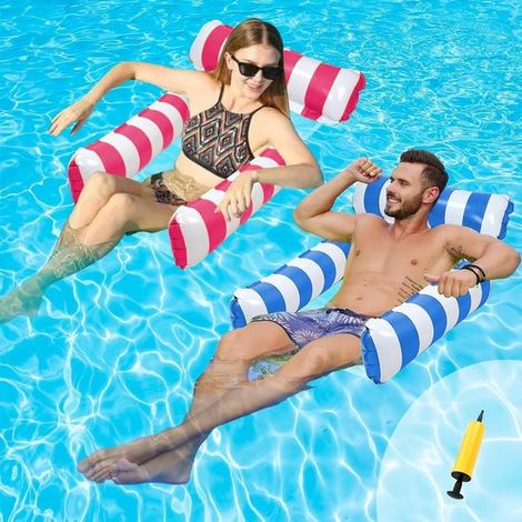 Schwimmende Hängematte, aufblasbare Matratze, 4 in 1 Pool Entspannung, für Sommerspaß und Wasseraktivitäten (1/5)