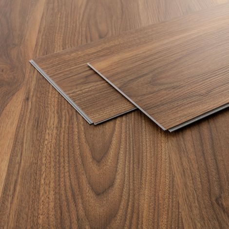 ML-Design Suelo de Vinilo PVC Instalación Mediante Sistema de Click 28 Lamas Vinílicas de Aspecto Madera Marrón 122 x 18 cm Grosor 4,2 mm, 6,16m² Antideslizantes e Impermeables Clase de Carga 34 (1/5)