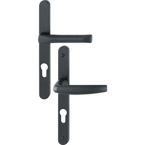 Juego de puerta de placa estrecha Atlanta 113KH/300LMSGL/1530 HOPPE proyección super slimline Negro mate 9714 Llave i - entr.70 ép.68/77 mm - 3392409