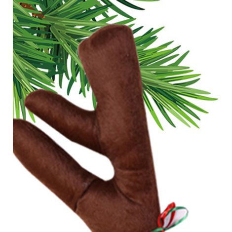 (Exklusiv in Südostasien erhältlich) Weihnachtsauto-Dekoration, Rentiergeweih, brauner Weihnachtsschmuck fürs Auto, Rentiergeweih (1/5)