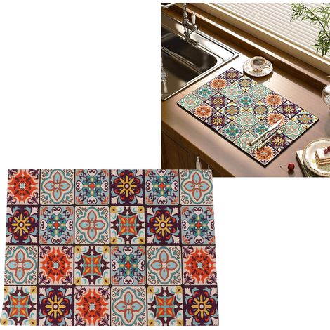 Tapis de table absorbant en terre de diatomées, résistant aux taches, pour machine à café et lave-linge, 30 x 40 cm (1/5)