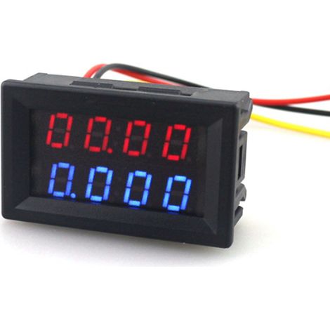 Voltmètre ampèremètre numérique LED 4 chiffres, testeur tension courant DC 0-200V 10A (1/5)