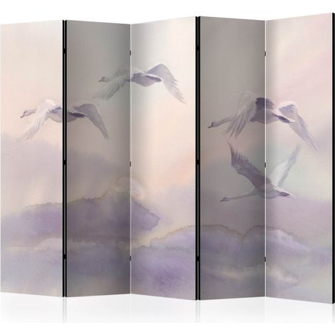 Paravent 5 Volets "Flying Swans" 172x225cm (1/2)