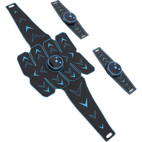 Appareil de musculation abdominale avec ceinture, 8 modes et 15 niveaux, portable et rechargeable par USB. Idéal pour les abdominaux, les bras et les jambes. (1/5)
