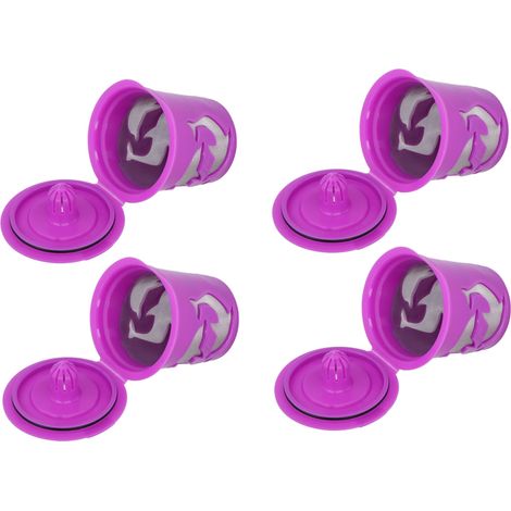 Set mit 4 wiederbefüllbaren, wiederverwendbaren Kaffeekapseln, K-Cup-Filtergehäusen und Befüllzubehör (1/5)