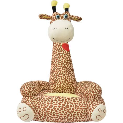 Maison Exclusive - Poltrona in Peluche per Bambini Girafa Marrone (1/3)
