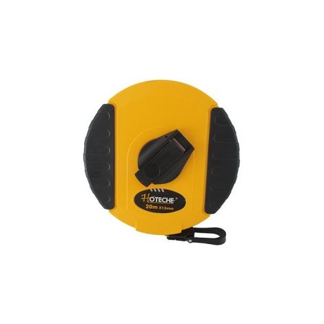 HOTECHE cinta metrica fibra vidrio 20 m x 13 mm , Cinta métrica de fibra de vidrio 20 m x 13 mm Carcasa de plástico con manivela plegadora Cinta de 20 m con anilla en el ex (1/5)