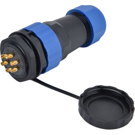 Prise aviation étanche IP68 SP28 à écrou arrière, connecteur d'alimentation mâle et femelle à souder, 380 V, 25 A, 6 broches (1/5)