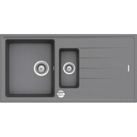 Granitspüle Victory S1000.60 - light gray, ab 60er Unterschrank, 100 x 50 cm