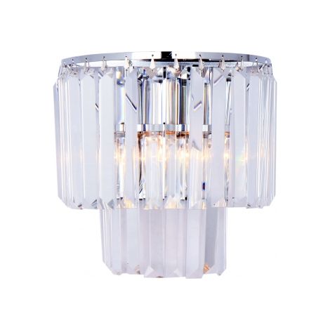 Zumaline AMEDEO Applique, Chrome, Transparent, 2x E14