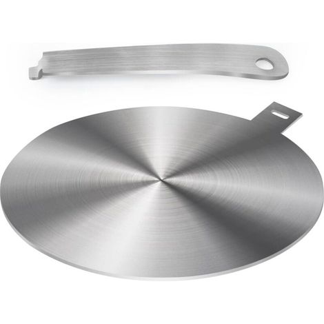 1 adaptateur induction, disque convertisseur plaque induction, diffuseur chaleur 24 cm, poignée amovible, pour ustensiles non magnétiques