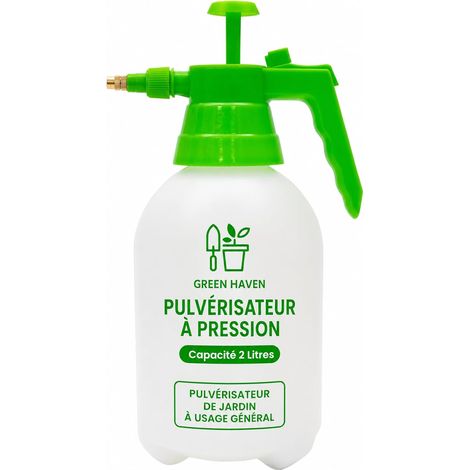 Pulvérisateur à Pompe 2 Litres - Réservoir Translucide - Buse Ajustable - Sangle Réglable - Jardin et Nettoyage (1/5)
