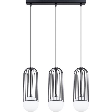Unregelmäßige dreifache Korbpendelleuchte schwarz BRINA 3xG9 8W SL.1334 Sollux Lighting (1/5)