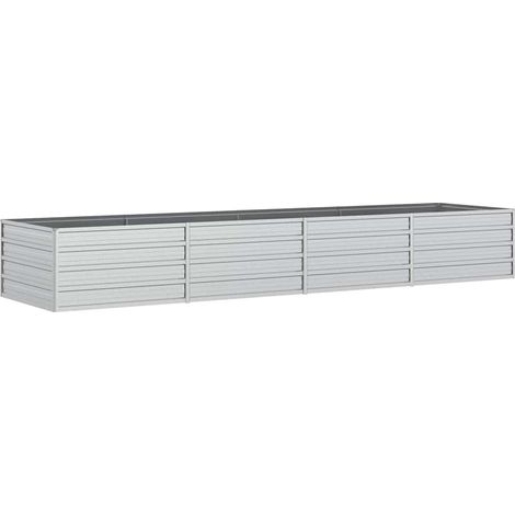 Maison Exclusive - Letto Rialzato Giardino 320x80x45 cm in Acciaio Zincato Argento