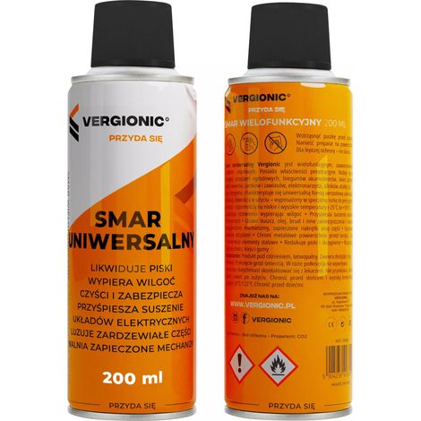 Graisse multifonctionnelle 200 ml VERGIONIC aérosol antirouille