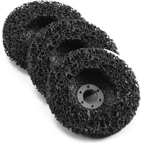 Ortviai Disques abrasifs élastiques en résine 115 mm (4,5 pouces) pour métal, bois et pierre – 3 pièces noir 85 g (1/5)