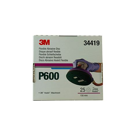 3M 34419 FLEXIBLE ABRASIF P600 25 PIECES DISCS