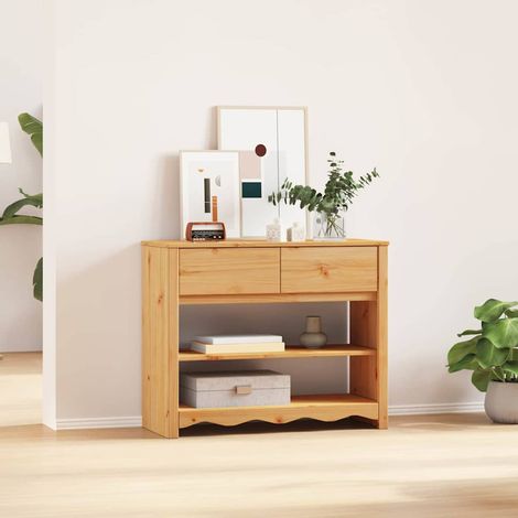 Konsolentisch mit Schubladen Drammen Eiche 89,5 x 37 x 73 cm