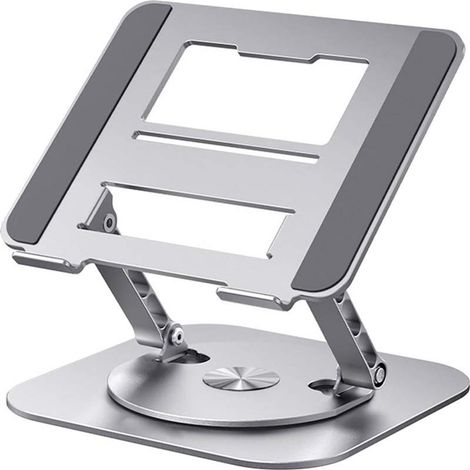 Soporte Giratorio LS928 para Tablet y Ordenador Portátil de Aluminio Plata