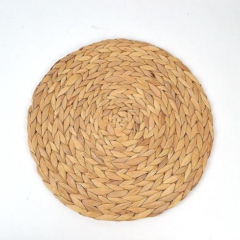 6 X Napperons De Jacinthe Deau Ronde 30 Cm, Set De Table De Qualit En Osier Tiss, Dessous De Plat, Sets De Tables Isolants Et Rsistants La Chale (1/5)