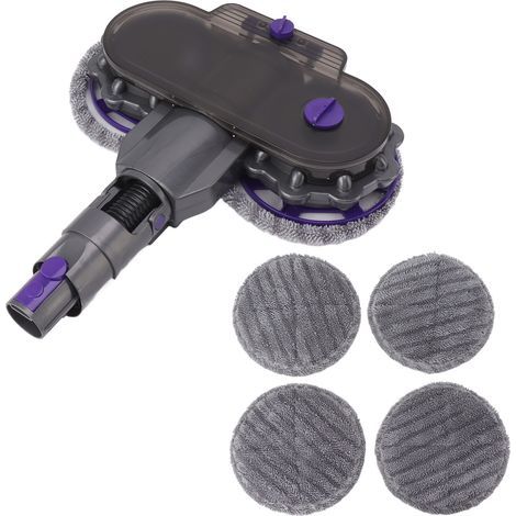 Cabezal de fregona eléctrico para aspiradora Dyson V10 Slim y V12 Slim con 4 almohadillas lavables. (1/5)