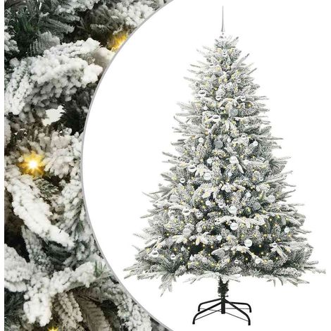 Albero di Natale Artificiale Pre-illuminato con Set di Palline vidaXL (1/4)