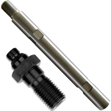 OMNIVOR - Pack Accessoires Carottage - Adaptateur UNC 1-1/4 vers 1/2 Gaz Mâle - Rallonge Extension 400 mm 1-1/4 - Pour Couronnes Diamantées Carotteuse BTP (1/5)