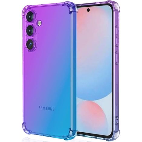Funda protectora anticaídas con efecto degradado para Samsung Galaxy A56 5G, color morado/azul. (1/5)