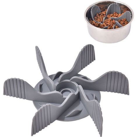 Gamelle anti-glouton pour chien et chat, bol d'alimentation lente avec 19 ventouses, favorise une alimentation saine et une bonne digestion, style B (1/5)