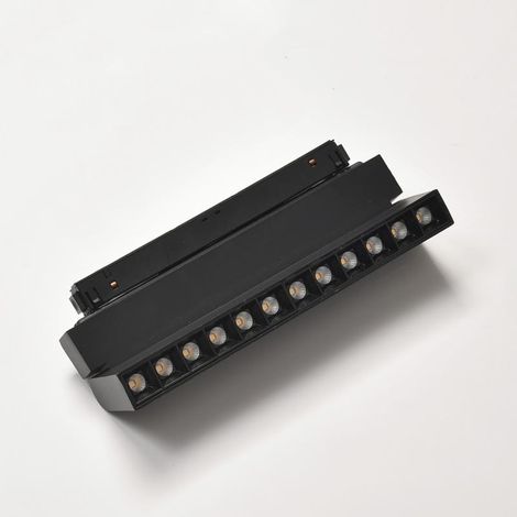 Projecteur LED sur Rail Magnétique 48V DC 12W NOIR Orientable -