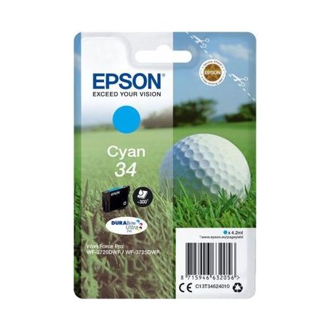 Epson Golf ball Singlepack Cyan 34 DURABrite Ultra Ink (1/5)