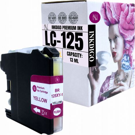 Inchiostro Inkdigo LC125XLY compatibile con Brother DCP-J4110DW MFC-J4310DW, certificato TÜV. (1/5)
