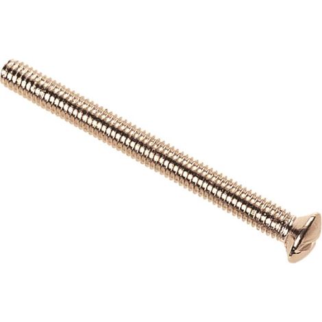 Nickel Plated Switch/Socket Plate Screws 3.5x38mm - Pack of 10 (1/2)