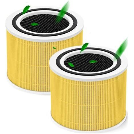Filtre de Remplacement pour Levoit Core 300/ 300S Purificateur D'air, 2 Pièces Core Mini Filter Filtre de Remplacement 3 en 1 H13 HEPA & Filtre à Charbon Actif Haute Efficacité & Préfiltre en Nylon-Ka (1/5)