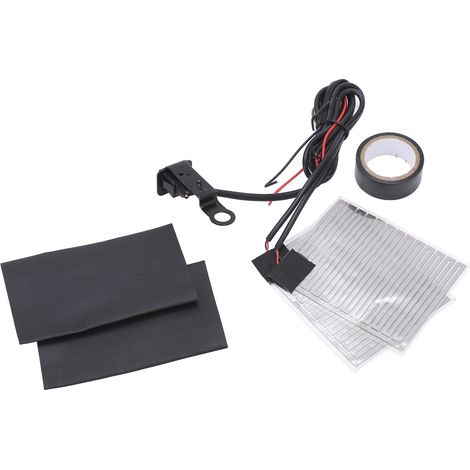 Coussinets de guidon chauffants universels 12 V pour motos, 2 vitesses, noirs, protège-mains de guidon, pour motos (1/5)