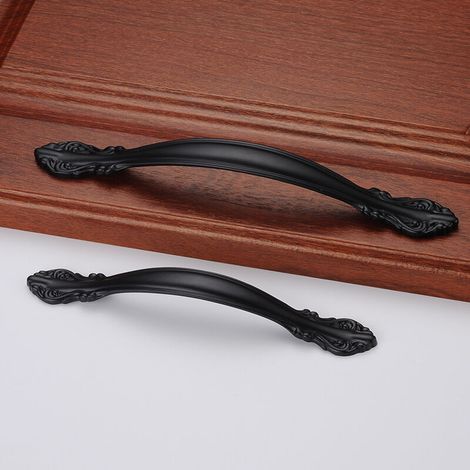 Poignée D'arc de Porte D'armoire, 4 Pièces Poignée D'armoire Arquée, Poignée D'armoire Vintage Noire, Tiroirs, Portes en Bois, Portes de Jardin (1/5)