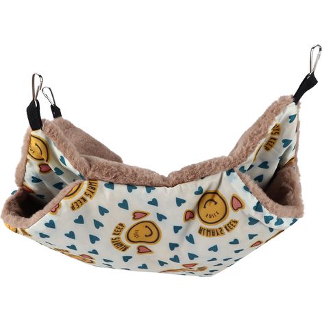 Hamac suspendu superposé pour petits animaux de compagnie, lit chaud pour hamsters, souris, rats blancs et autres petits animaux de compagnie, motif tournesol (1/5)