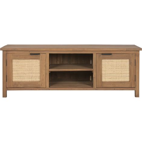 Mueble Tv Teca Reciclada Ratan 140X45X50 Marron (1/5)