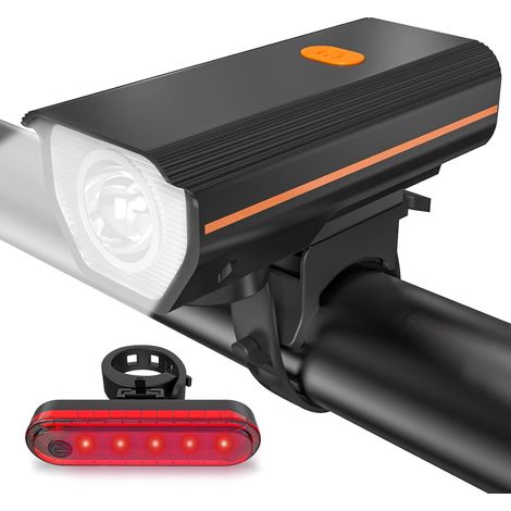 APEX Éclairages de vélo rechargeables avant et arrière, éclairages LED ultra-lumineux, accessoires pour vélo de route et VTT (1/5)