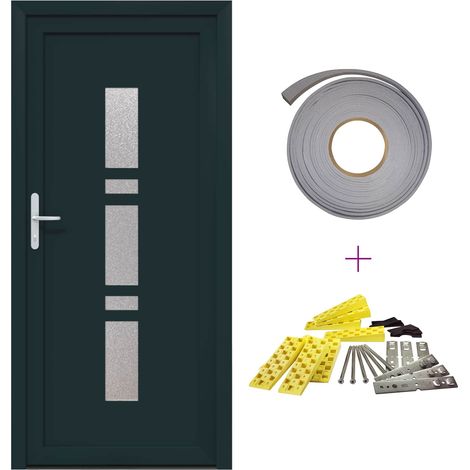 Porta Frontale Antracite 98 x 208 cm PVC vidaXL (1/5)