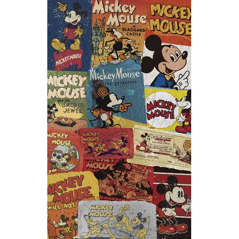 Papier peint panoramique vintage & retro Mickey – Panneau Publicitaire (1/3)