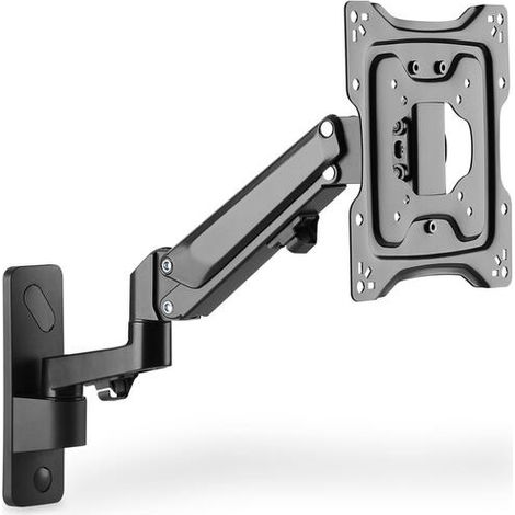 Soporte de pared Digitus para monitor con elevador de gas y brazo giratorio - para pantallas de 17-43", Negro (1/4)