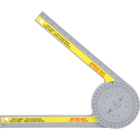 Rapporteur d'angle portable pour scie à onglets, rotatif à 360°, haute précision, 2 échelles, pour menuisier (1/5)