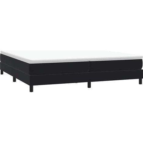 Sommier à lattes de lit sans matelas noir 200x220 cm velours vidaXL (1/5)